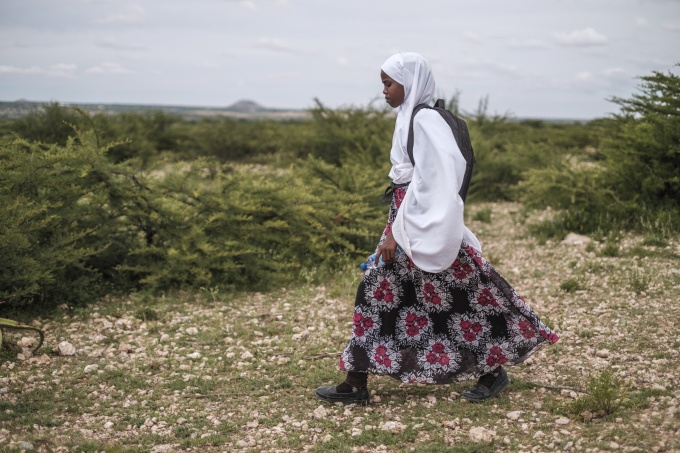  In Somaliland, consecutive failed rainy seasons have led to high numbers of people being on the move in search of food and water—with increased numbers of children out of school. Credit: GPE/AP