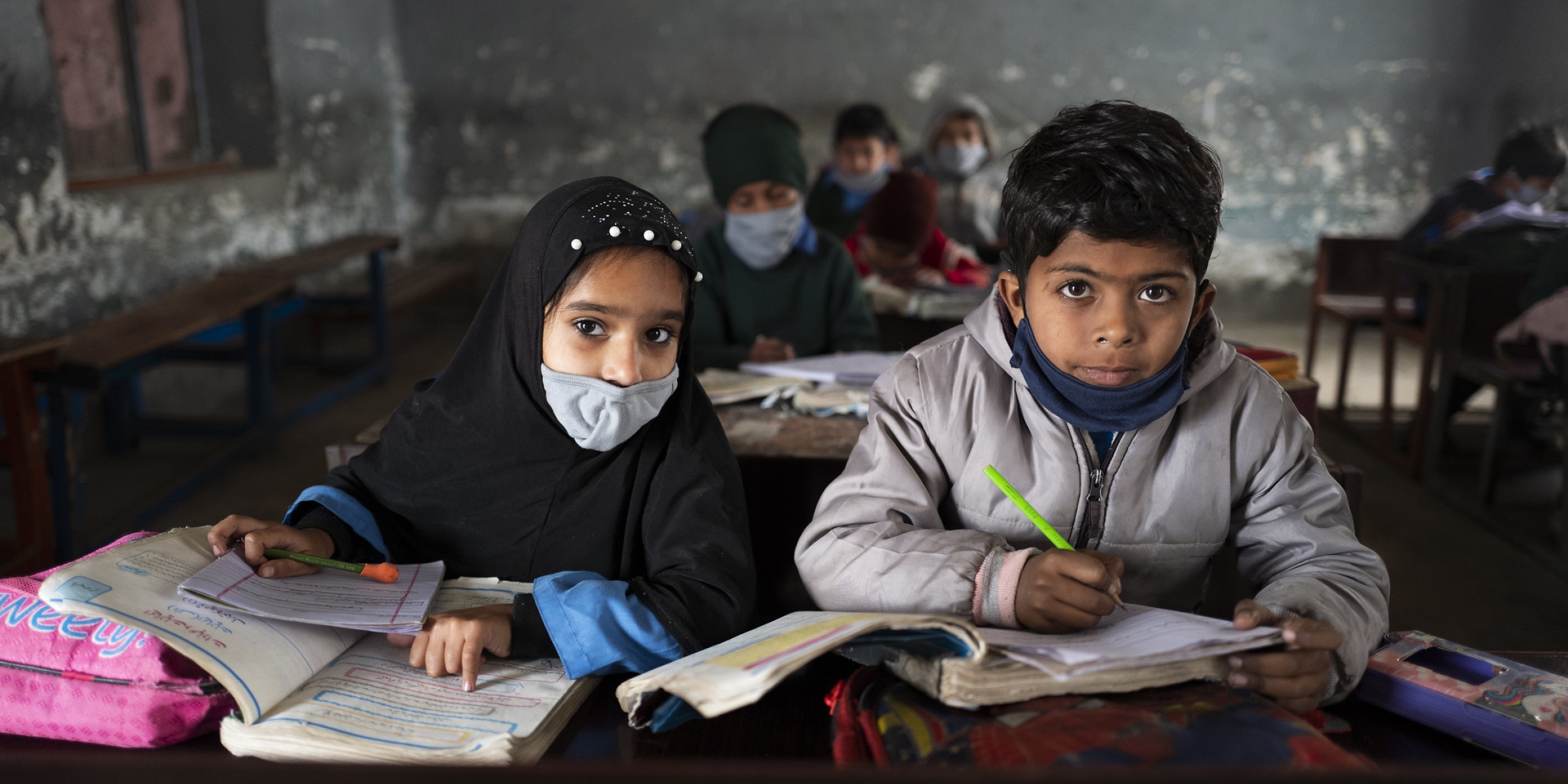 Students at the Government Elementary School Manak, Lahore Pakistan. Credit: GPE/Sebastian Rich